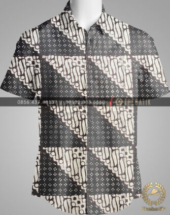 Model Baju Kemeja Seragam Batik Kantor / Keluarga Motif Klasik-3