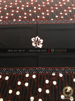 Kain Batik Pola Kemeja Parang Klasik Hawaii Hitam