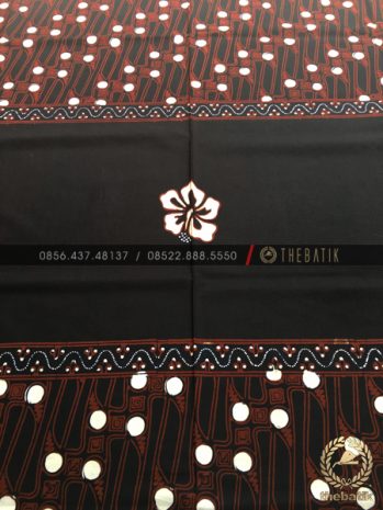 Kain Batik Pola Kemeja Parang Klasik Hawaii Hitam