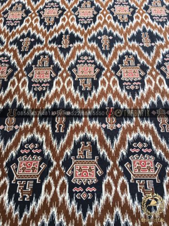 Kain Batik Katun Meteran Model Etnik Coklat