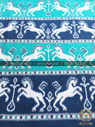 Bahan Batik Bagus Murah Model Kuda Tenun Biru