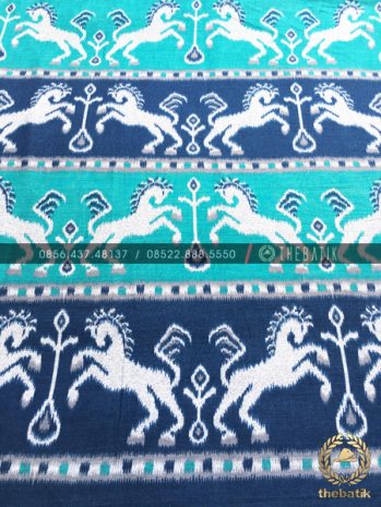 Bahan Batik Bagus Murah Model Kuda Tenun Biru