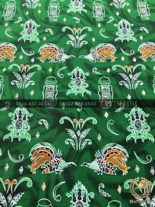 Kain Batik Papua Bahan Halus Meteran Warna Hijau