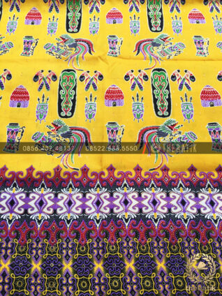 Kain Batik Meteran Motif Papua Warna Kuning