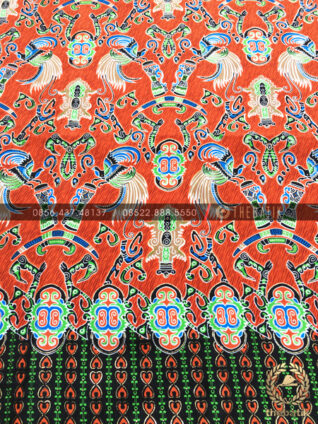 Kain Batik per Roll Meteran Motif Papua Orange