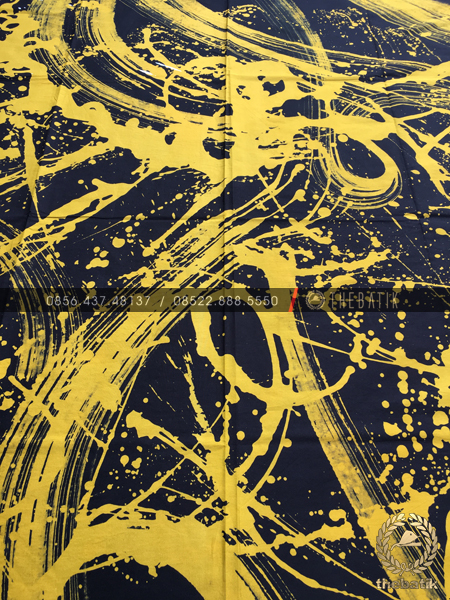 Jual Kain Batik  Abstrak  Modern Kuning Hitam  THEBATIK CO ID