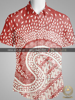 Kain Batik Modern Kontemporer Merah Putih