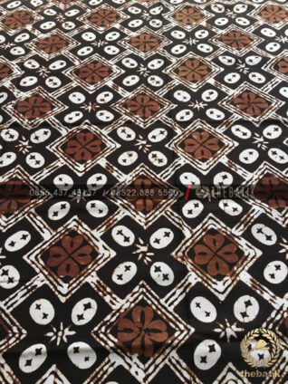 Kain Batik Lawasan Klasik Kawung Kembang Hitam