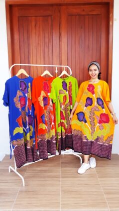 Daster Batik Jumbo Cap Lengan Pendek