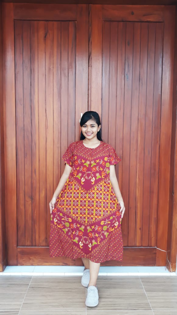 Daster Batik Lengan Pendek Ratu Busana