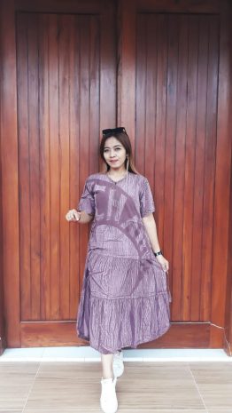 Daster Batik Rempel Susun Lengan Pendek