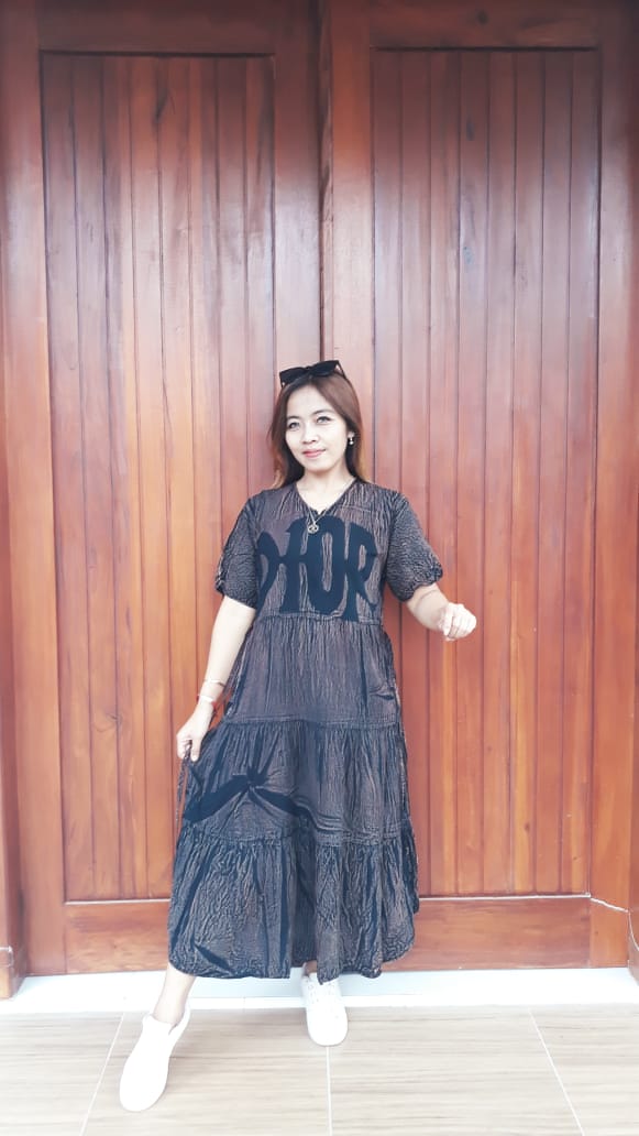 Daster Batik Rempel Susun Lengan Pendek