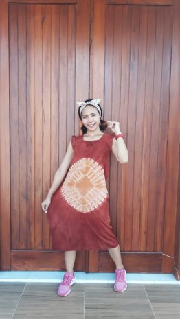 Daster Batik Shibori Yukensi Tanpa Lengan