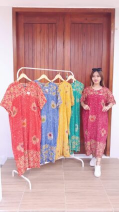 Daster Jumbo Batik Cap Lengan Pendek