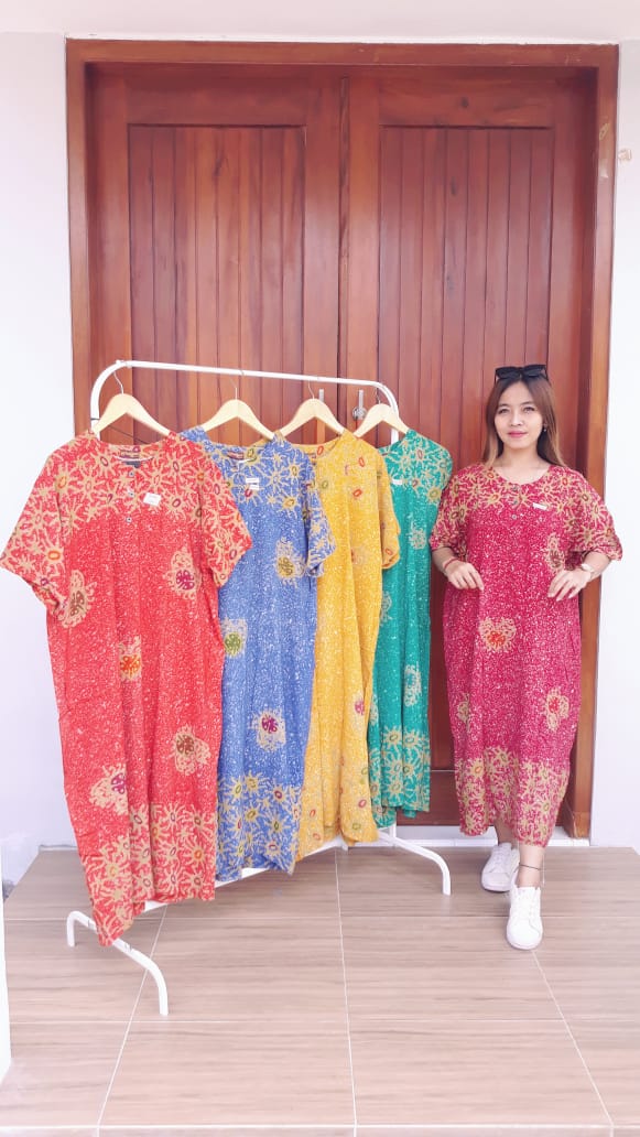 Daster Jumbo Batik Cap Lengan Pendek