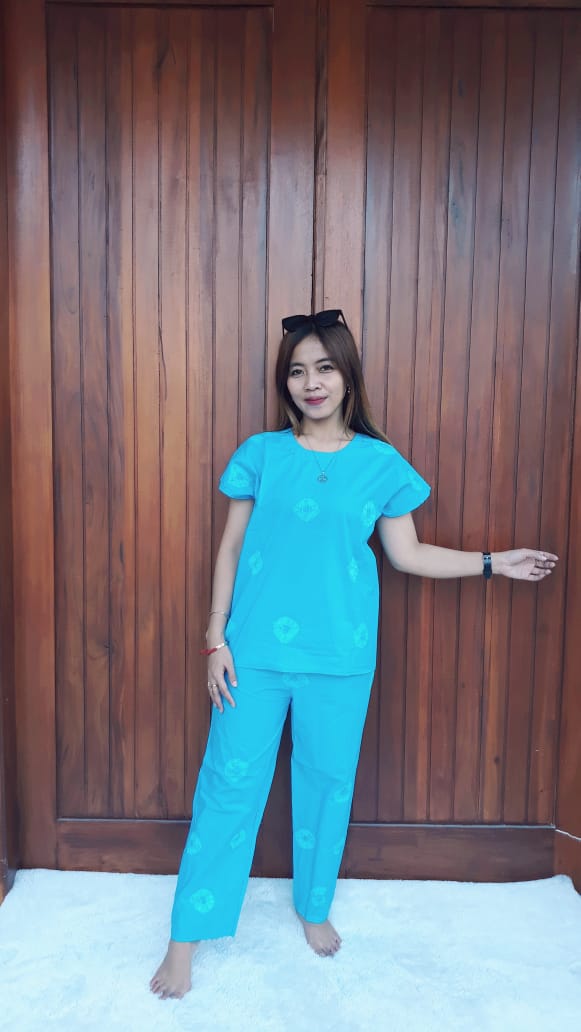 Daster Setelan Batik Jumputan Celana Panjang