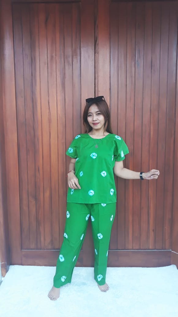 Daster Setelan Batik Jumputan Celana Panjang