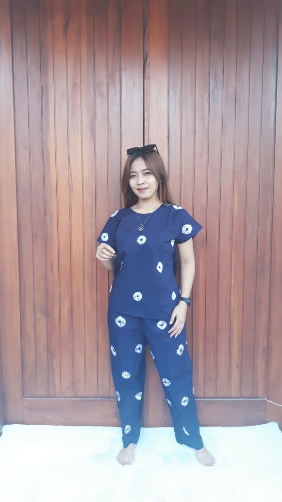 Daster Setelan Batik Jumputan Celana Panjang