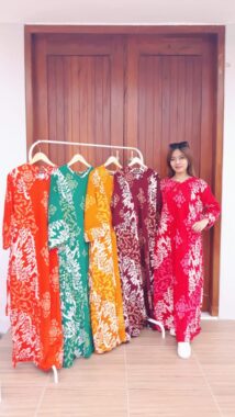 Long Dress Batik Isabela Lengan Panjang