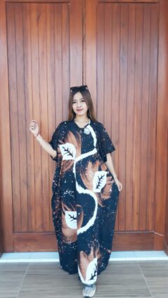 Longdress Batik Modern Abstrak Lowo Cendana