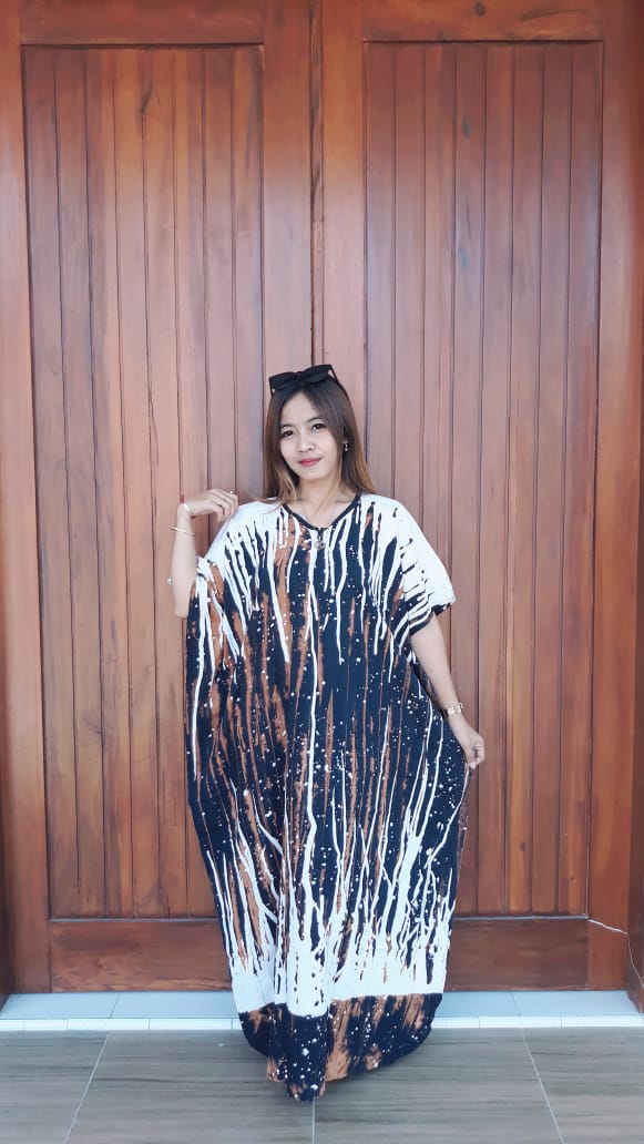Longdress Batik Modern Abstrak Lowo Cendana