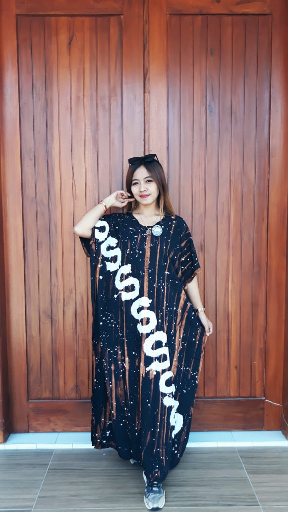 Longdress Batik Modern Abstrak Lowo Cendana