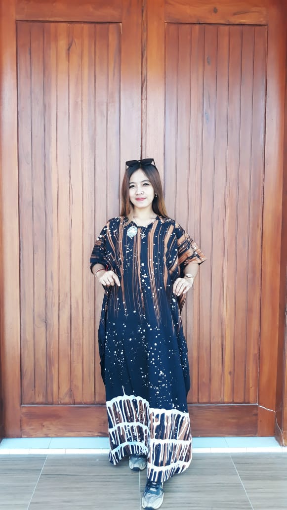 Longdress Batik Modern Abstrak Lowo Cendana