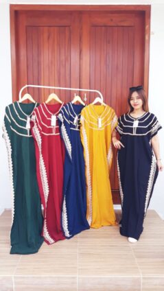Model Baju Daster Kaftan Renda Pendek