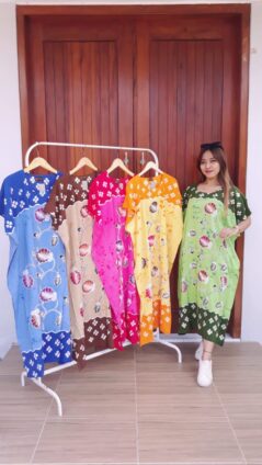 Daster Batik Kelelawar Bahan Santung Cap
