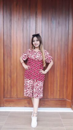 Baju Batik Setelan Celana Kulot Pendek