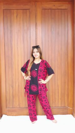 Baju Batik Setelan Celana Panjang Lengan 3/4