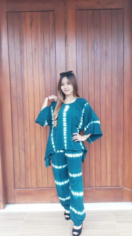 Baju Batik Setelan Celana Panjang Tie Dye