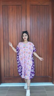 Baju Daster Batik Cendana Kelelawar Lengan Pendek