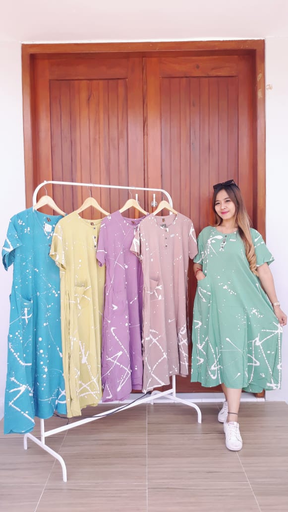 Baju Daster Batik Kinta Pastel Cantik