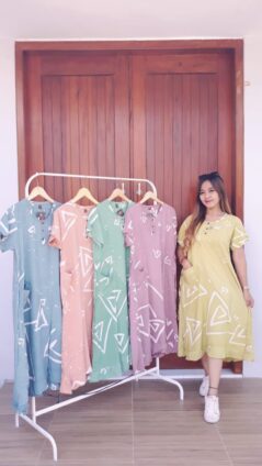 Baju Daster Batik Lengan Pendek Cantik
