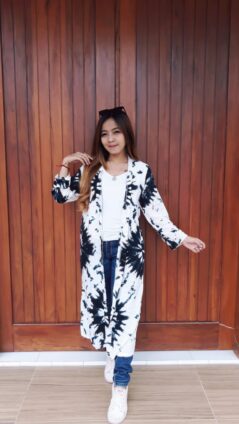 Baju Outer Batik Panjang Tie Dye