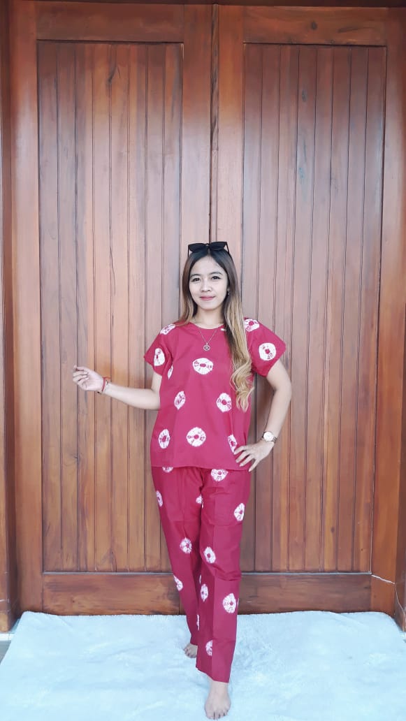  Baju  Setelan  Batik Celana Panjang Jumputan 7 THEBATIK CO ID