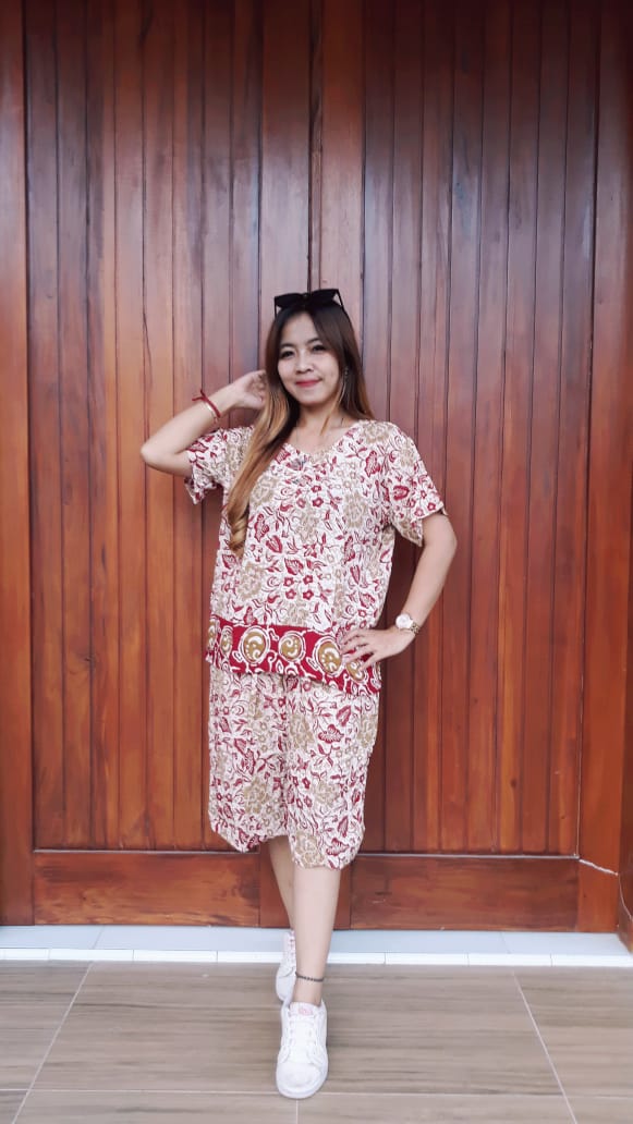 Baju Setelan Batik Kulot Celana Pendek