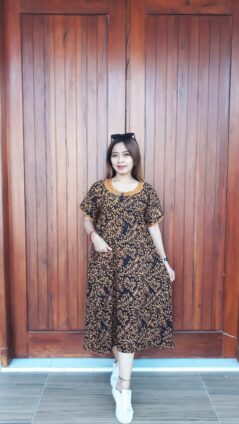 Daster Batik Ibu Lengan Pendek Cantik