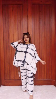 Daster Batik Jumputan Setelan Celana Panjang