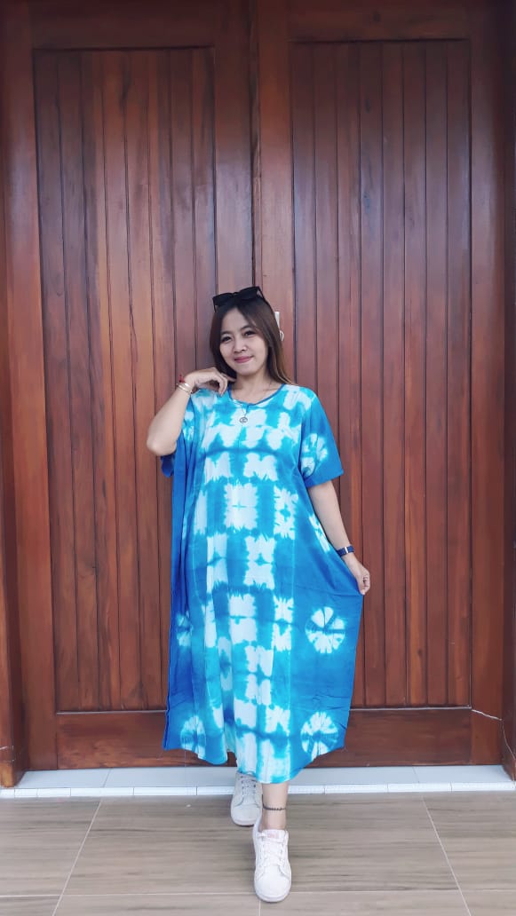Daster Batik Jumputan Shibori Kelelawar Santung