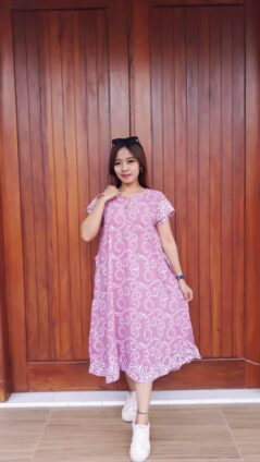 Daster Batik Midi Cantik Imanies Pastel