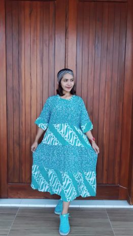 Daster Batik Panjang Susun Canda Pastel