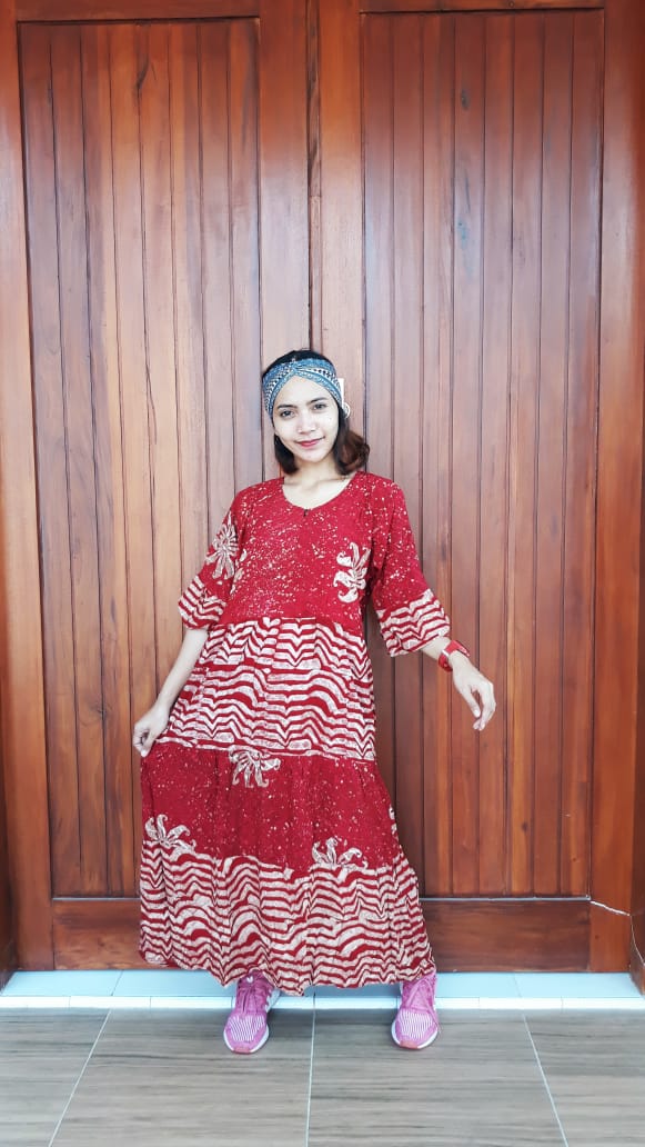 Daster Batik Panjang Susun Canda Warna