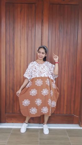 Daster Batik Pendek Model Kelelawar Cendana