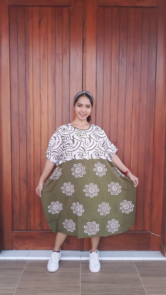 Daster Batik Pendek Model Kelelawar Cendana