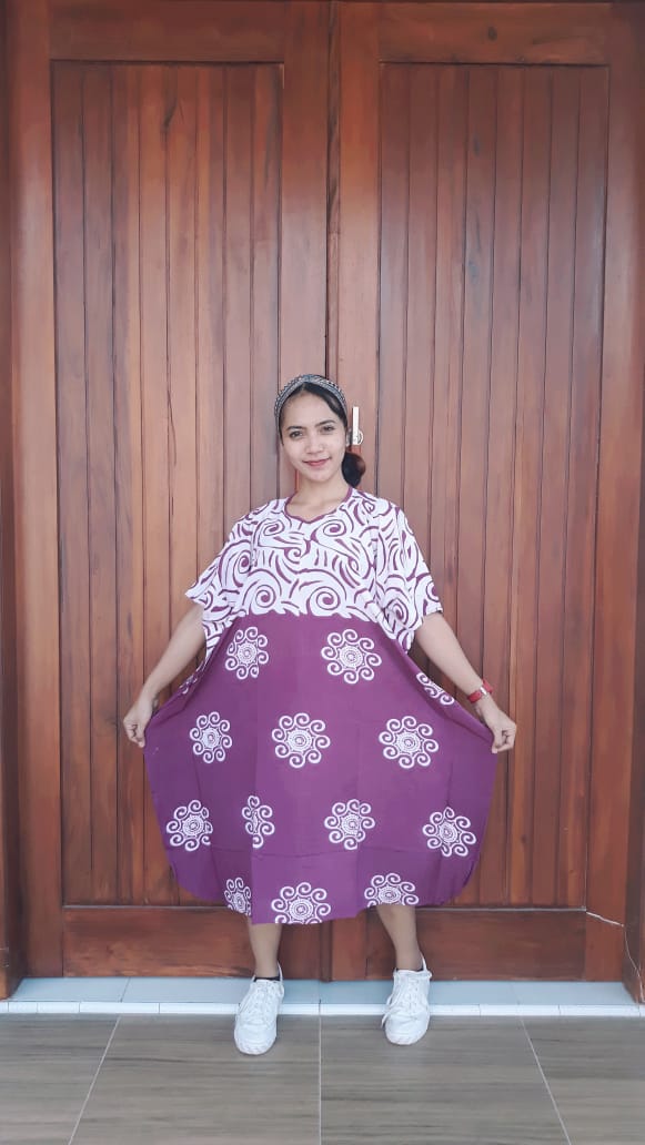 Daster Batik Pendek Model Kelelawar Cendana