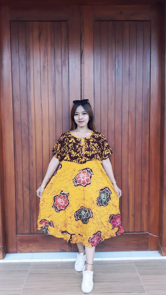 Daster Batik Semi Payung Amplop Pendek