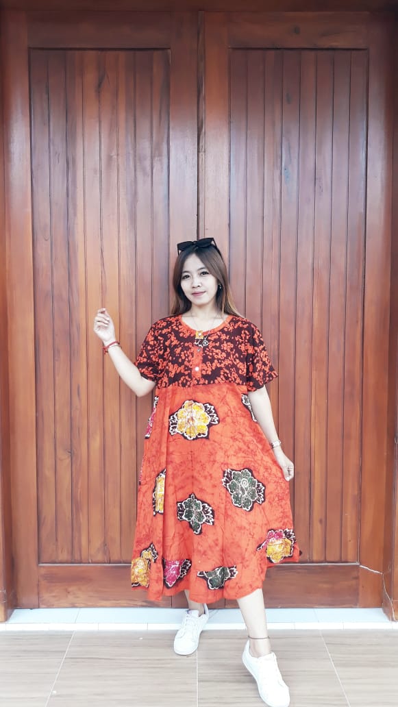 Daster Batik Semi Payung Amplop Pendek