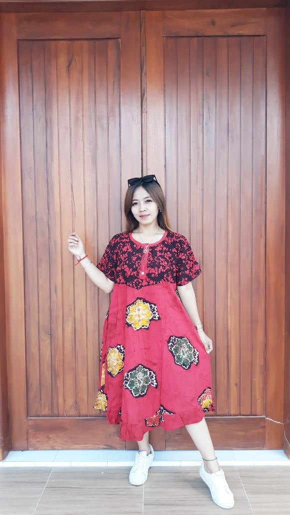 Daster Batik Semi Payung Amplop Pendek